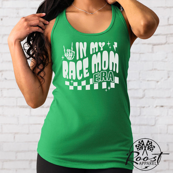 Ladies In my Race Mom Era Ideal Racerback Tank | Race Mom Race Day Racerback Tank Top