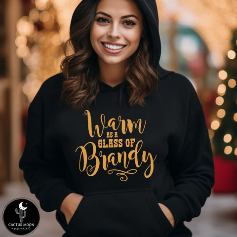 Warm as a Glass of Brandy Adult Unisex Heavy Blend™ Hooded Sweatshirt | Sassy Southern Country Girl Concert Music Festival Hoodie