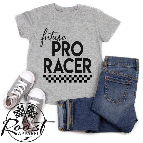 Future Pro Racer Race Kids Shirt in Baby, Toddler or Youth Sizes