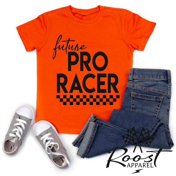 Future Pro Racer Race Kids Shirt in Baby, Toddler or Youth Sizes