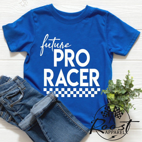 Future Pro Racer Race Kids Shirt in Baby, Toddler or Youth Sizes