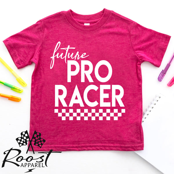 Future Pro Racer Race Kids Shirt in Baby, Toddler or Youth Sizes