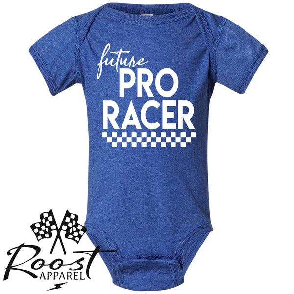 Future Pro Racer Race Kids Shirt in Baby, Toddler or Youth Sizes