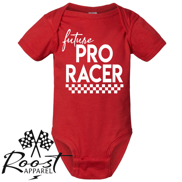 Future Pro Racer Race Kids Shirt in Baby, Toddler or Youth Sizes