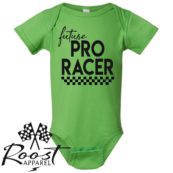 Future Pro Racer Race Kids Shirt in Baby, Toddler or Youth Sizes