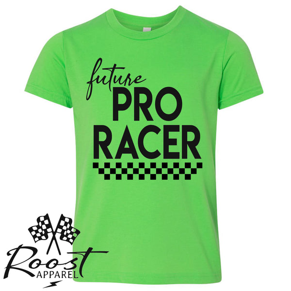 Future Pro Racer Race Kids Shirt in Baby, Toddler or Youth Sizes