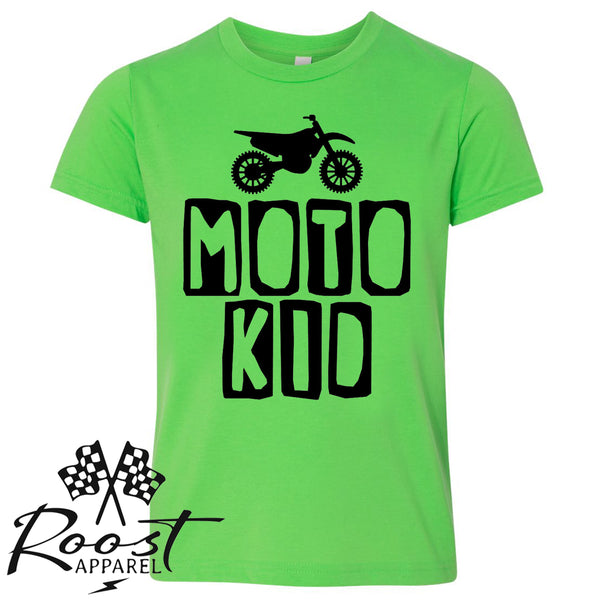 Moto Kid Motocross Race Kids Shirt in Baby, Toddler or Youth Sizes