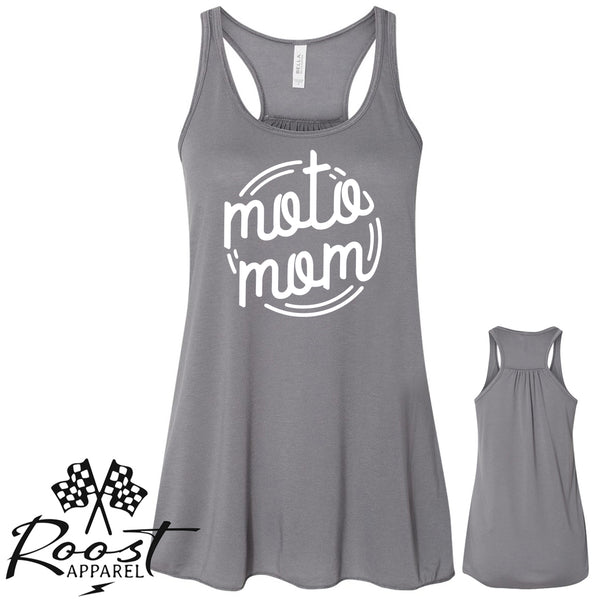 Neon Style Moto Mom Racerback Tank or Muscle Tank