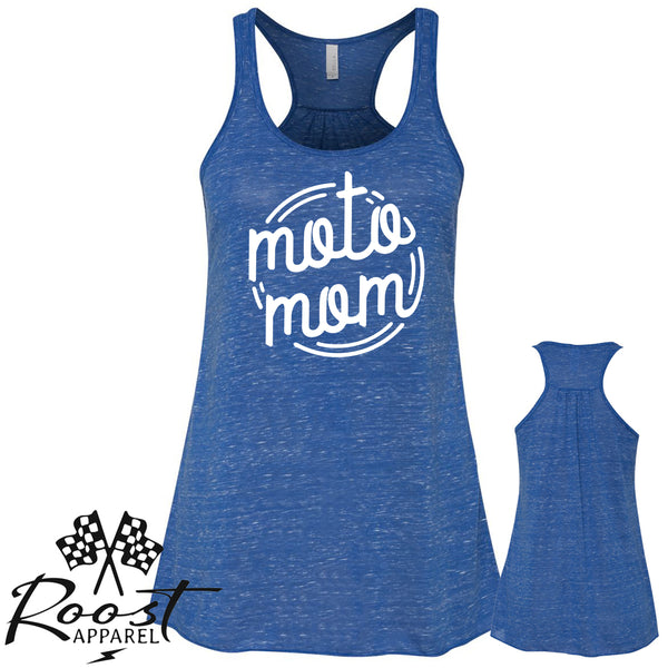 Neon Style Moto Mom Racerback Tank or Muscle Tank