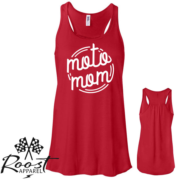 Neon Style Moto Mom Racerback Tank or Muscle Tank