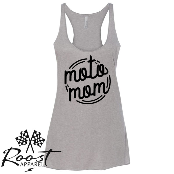 Neon Style Moto Mom Racerback Tank or Muscle Tank