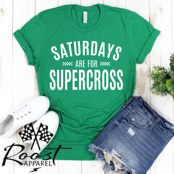 Saturdays Are For Supercross Unisex Style T-Shirt, Adult, Youth, Toddler