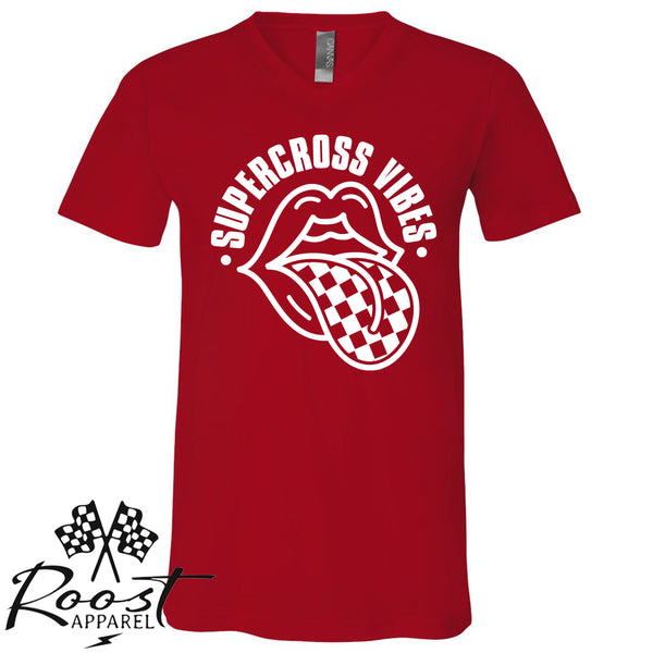 Supercross Vibes With Checkered Tongue Unisex Style T-Shirt